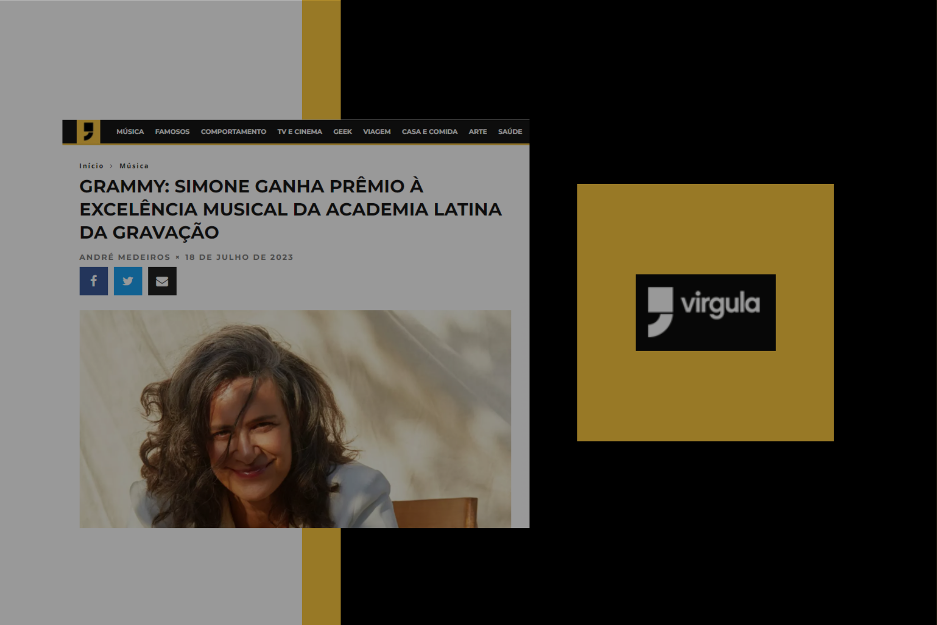 Grammy Simone ganha Prêmio à Excelência